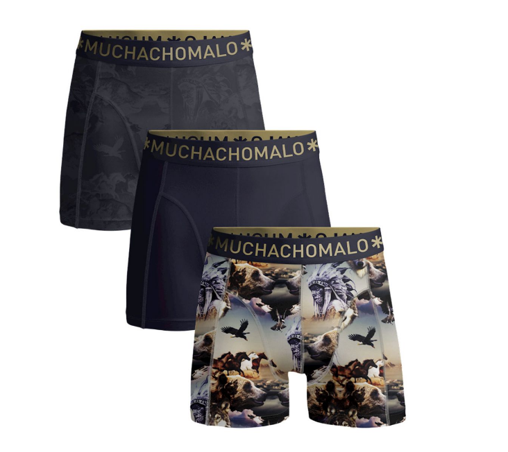 Muchachomalo 3-pack Herrkalsonger Bear