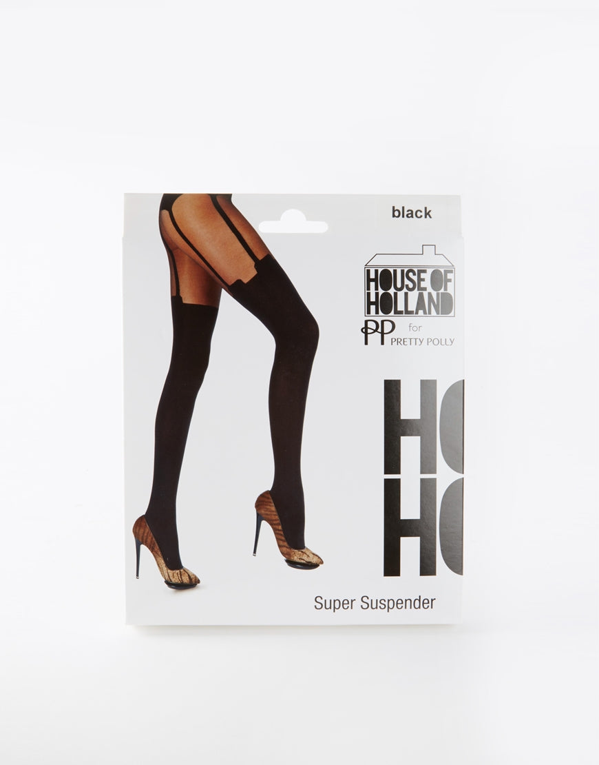 Pretty Polly House of Holland suspender tights 30 den - image 1