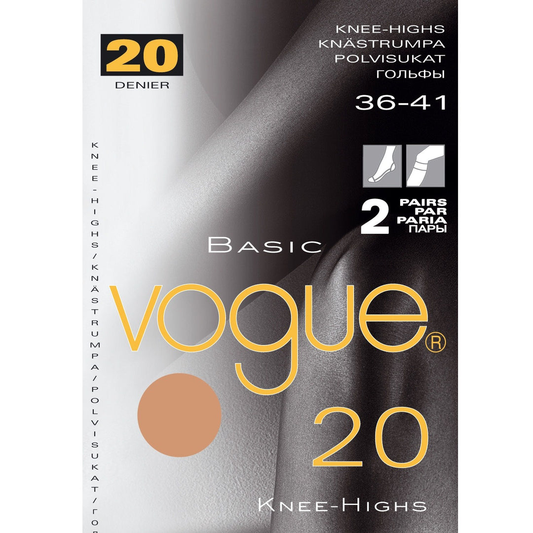Vogue Basic Knee 20 den 2-pack - image 1