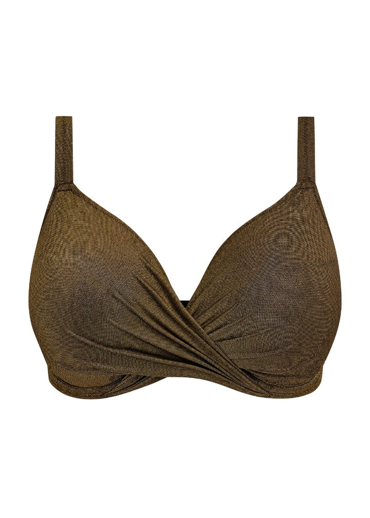 Elomi Sunset Shimmer Gold Rush Uw Plunge Bikini Top