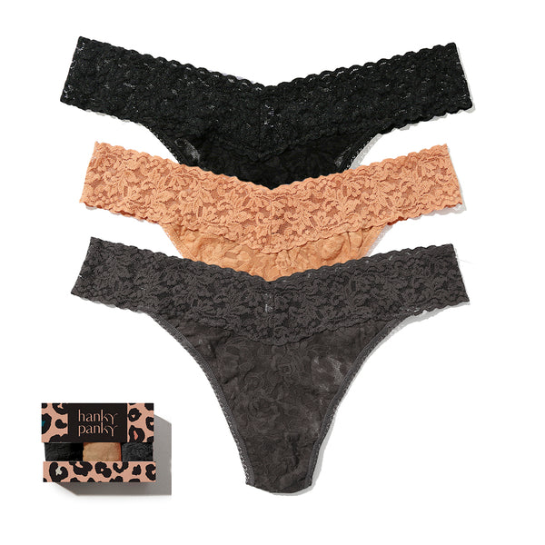 Hanky Panky Signature lace Original thong 3-pack