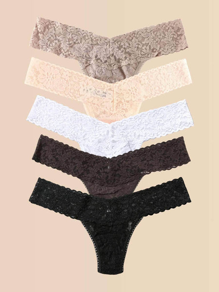 Hanky Panky Signature Lace Original Rise Thong 5-pack