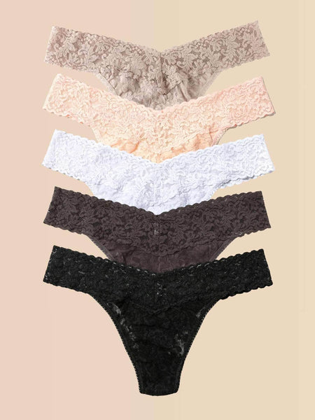 Hanky Panky Signature Lace low rise thong 5-pack