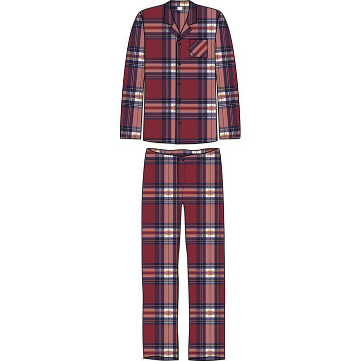 Herrpyjamas - Navy + Red