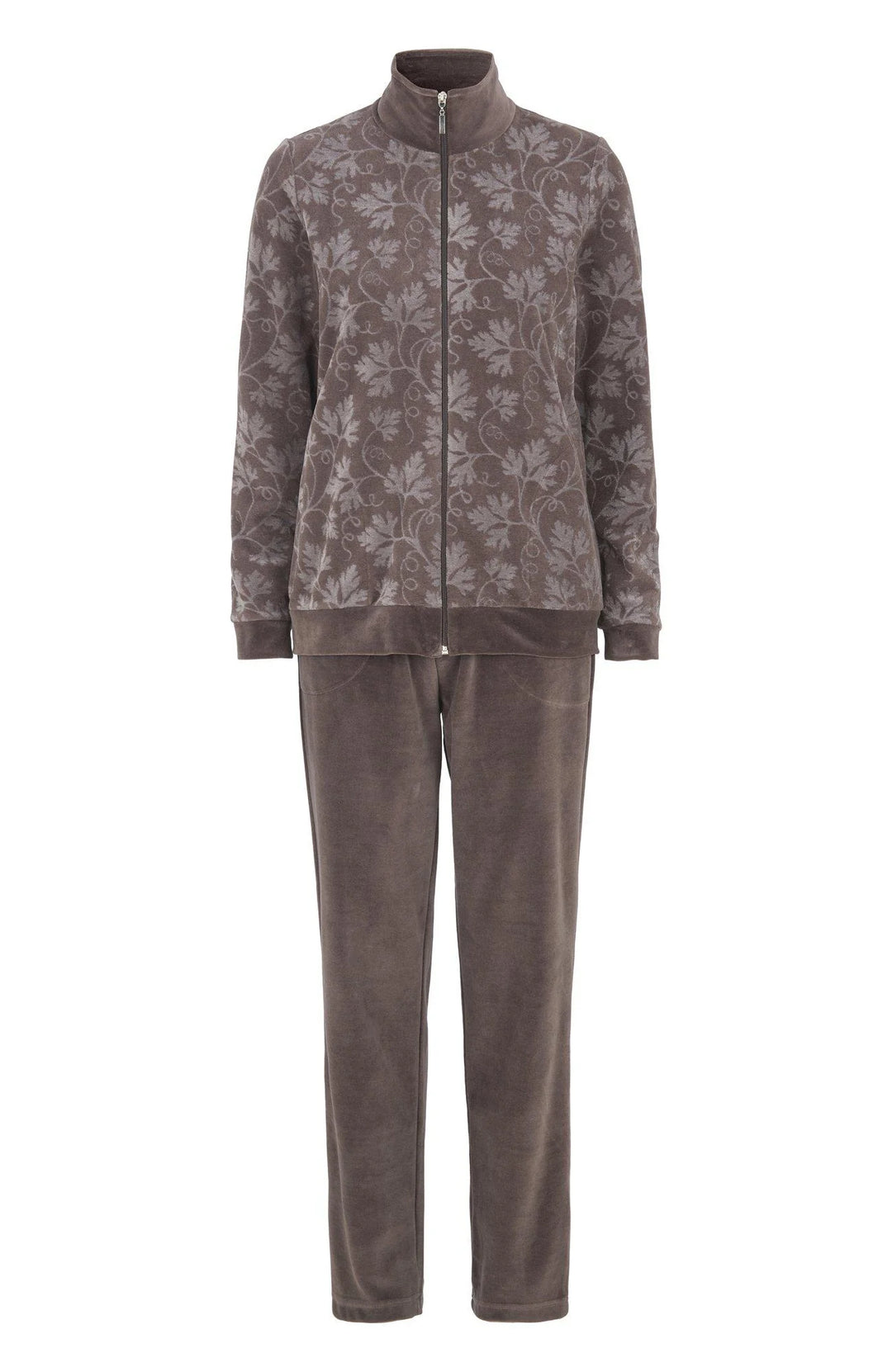 Mysdress i velour - Wine red/Taupe