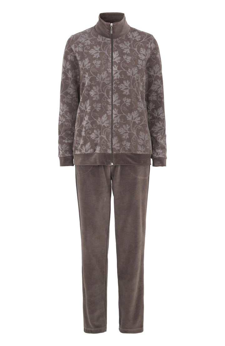 Mysdress i velour - Wine red/Taupe