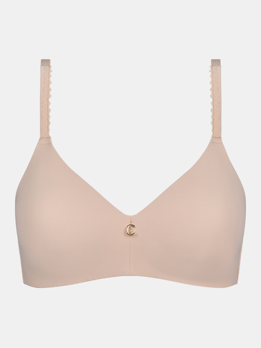 Chantelle Romance Wirefree support t-shirt bra Golden Beige