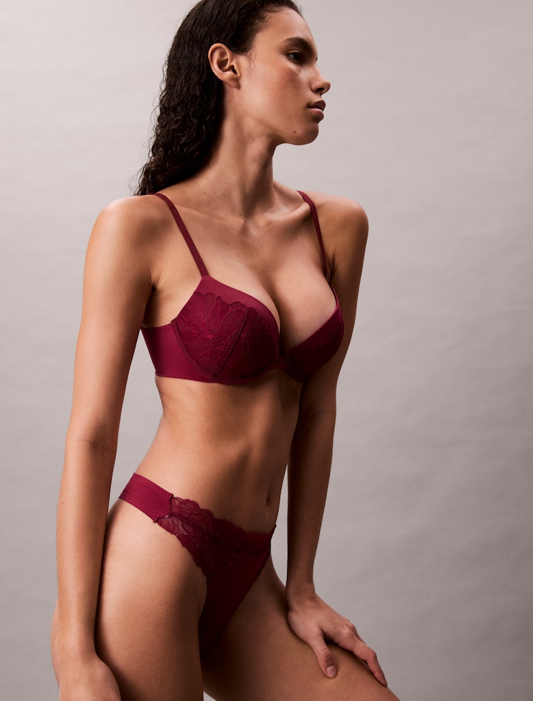 Calvin Klein PUSH UP PLUNGE bh Alluring pink