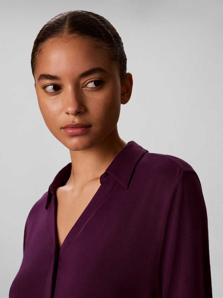 Calvin Klein LS SHIRT SET - Pyjamas Purple