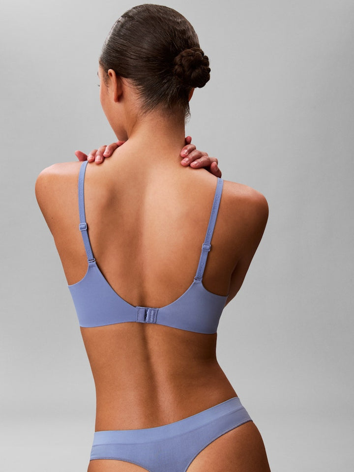 Calvin Klein PUSH UP PLUNGE bh blue tulip
