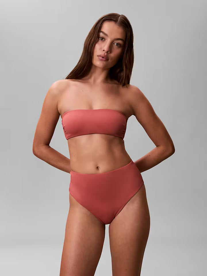 Calvin Klein Bikini Bandeau Dusty cedar