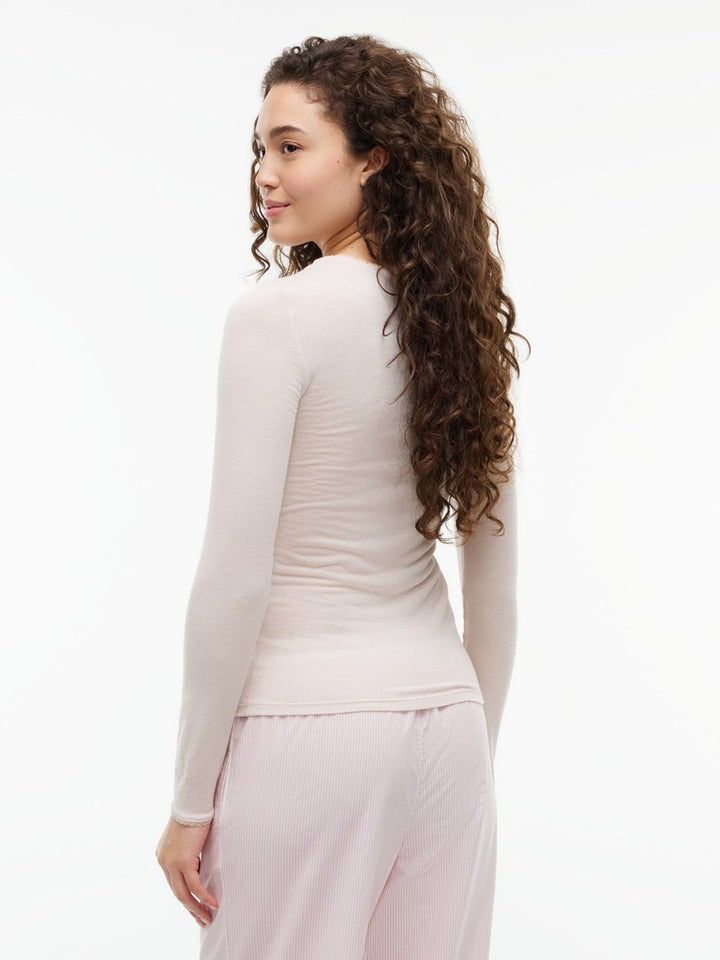 Tommy Hilfiger Undertröja LACE CASHMERE Svart/Creme