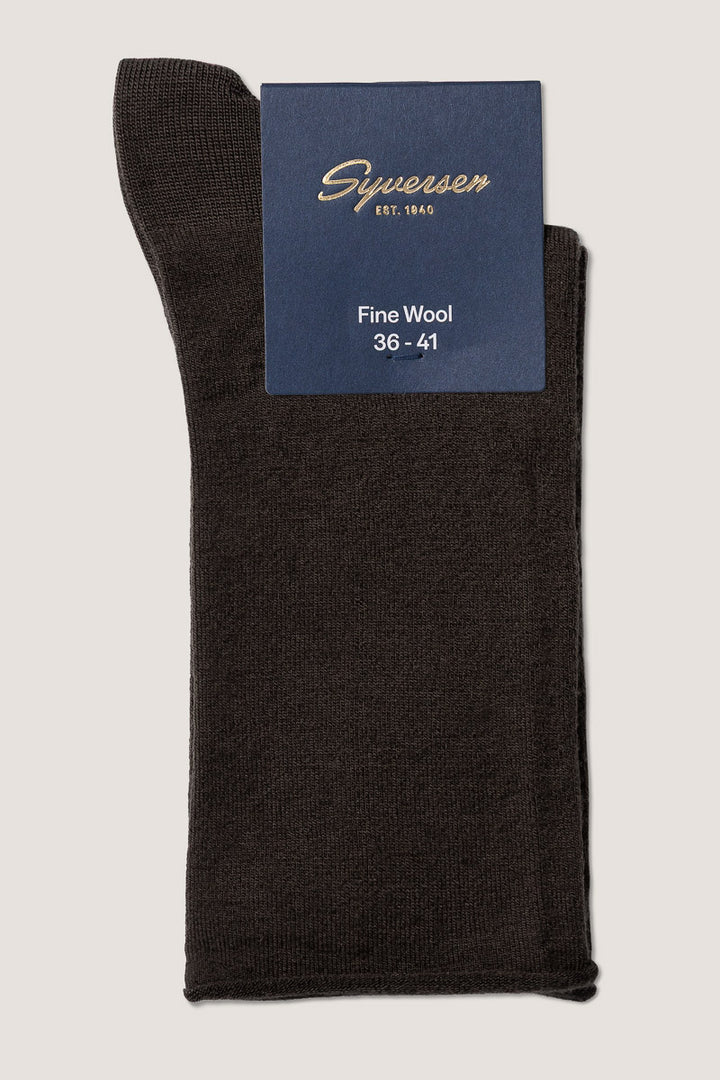 Syversen Wool roll top socka