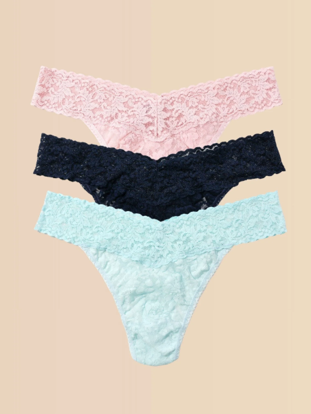 Hanky Panky Signature Lace Original Rise Thong 3-pack