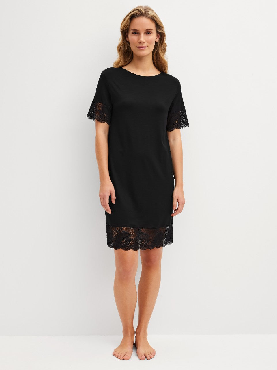 Calida Short-sleeved nightdress Black