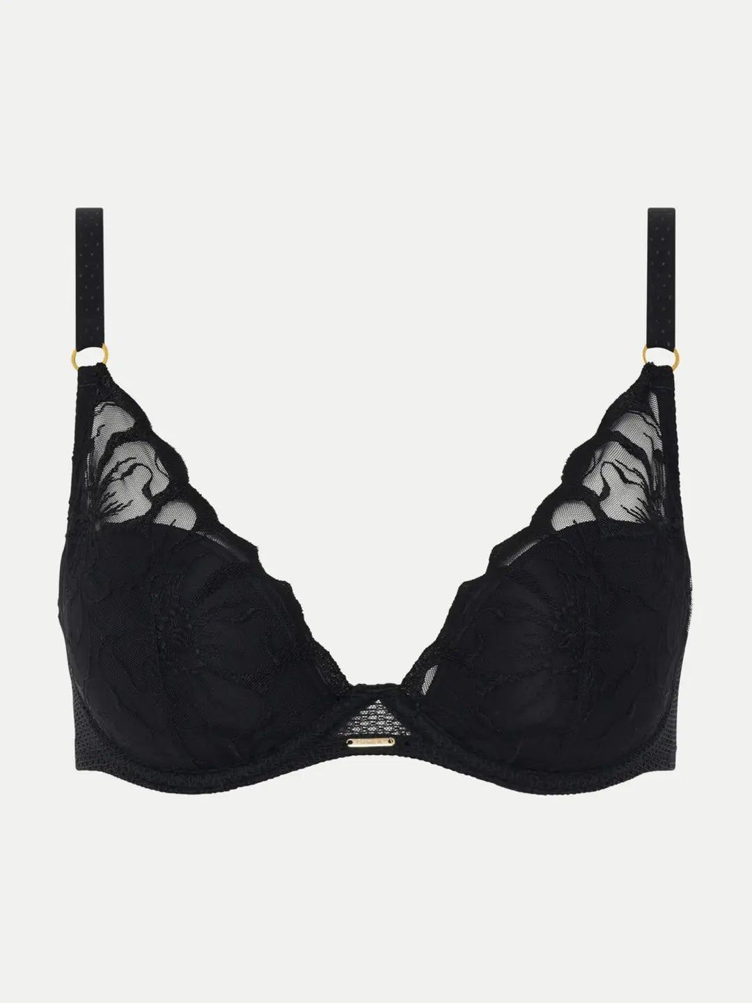 Chantelle Fleur Plunge t-shirt bra svart