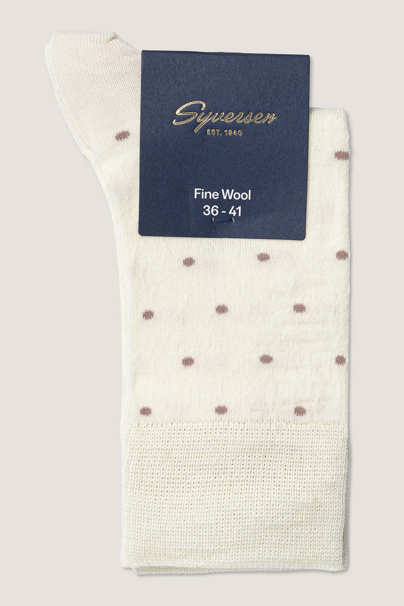 Syversen Fine wool dots socka