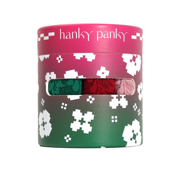 Hanky Panky Retro Lace Thong Holiday 3-pack