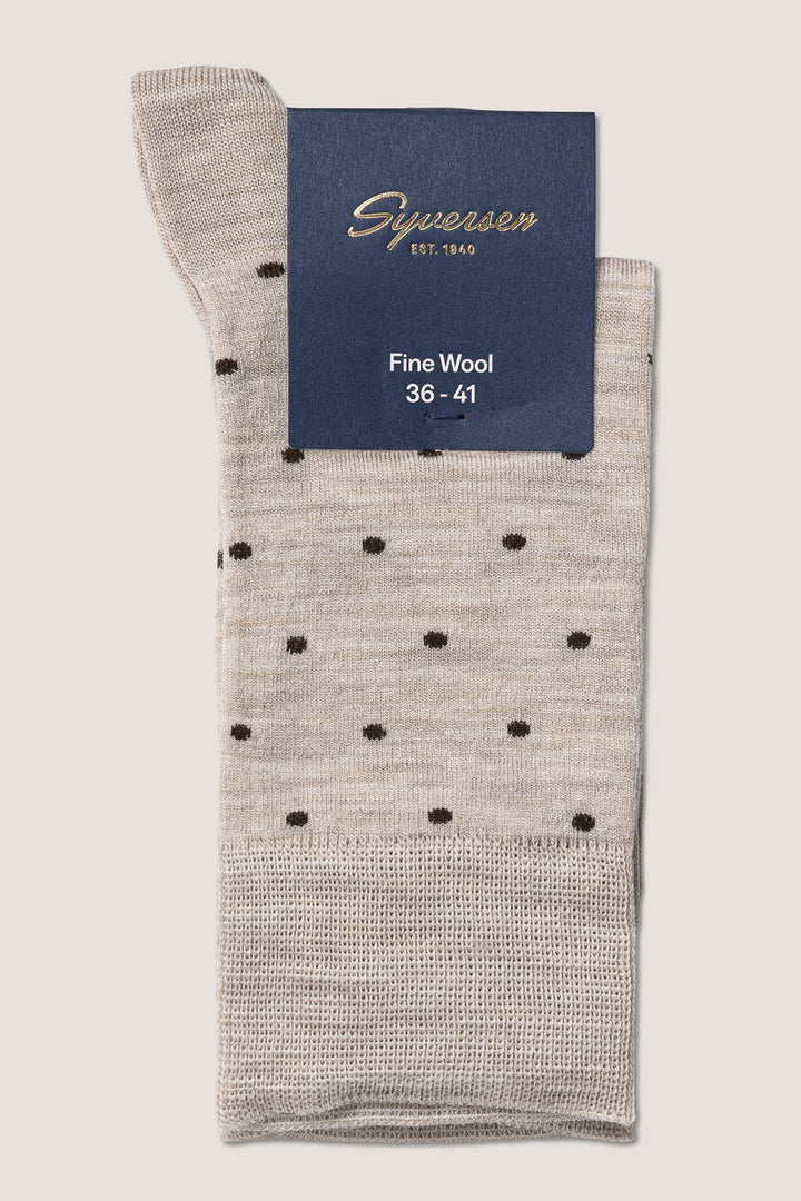 Syversen Fine wool dots socka